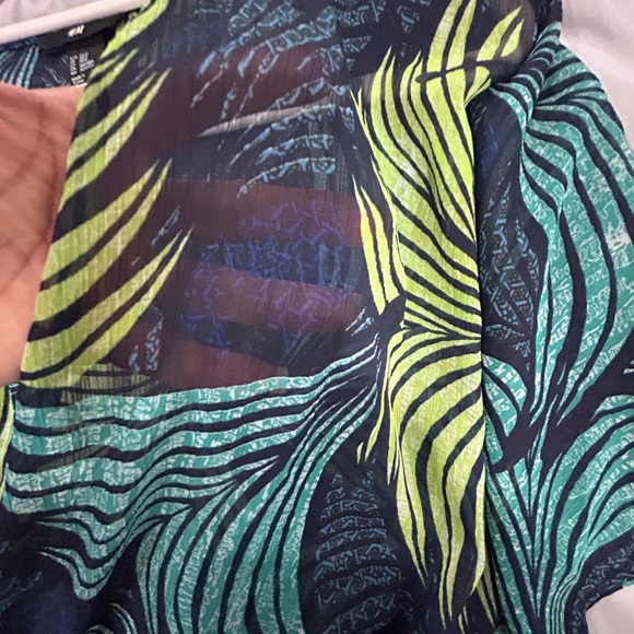 H & M • Green & Blue Cover Up Dress • XS/S - Picture 8 of 8